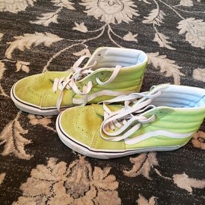 Vans hightops Lime Green Suede